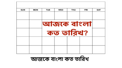 আজকে বাংলা কত তারিখ