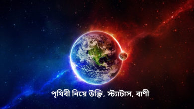 পৃথিবী নিয়ে উক্তি, স্ট্যাটাস, বাণী